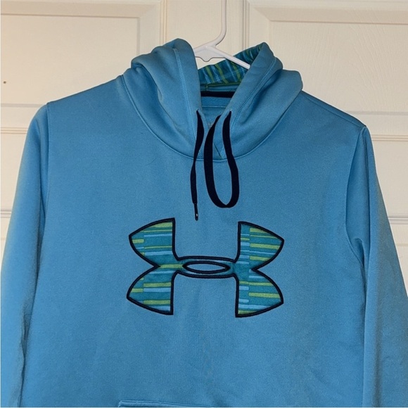 Under Armour Light Blue Hoodie with Logo - Picture 3 of 5